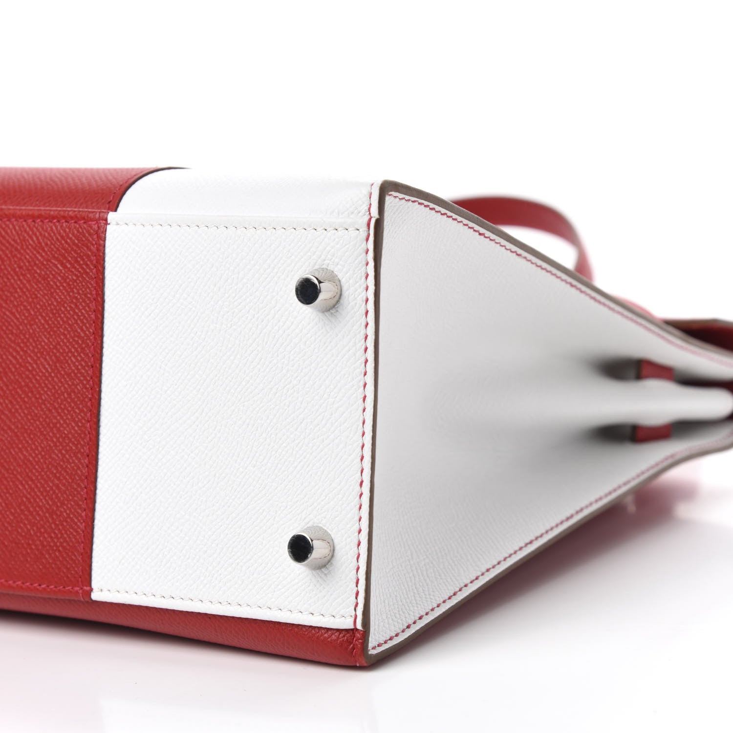 Hermes Epsom Flag Kelly Sellier 32 Rouge Casaque White 7 of 11