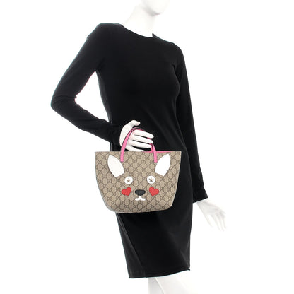 Gucci GG Supreme Monogram Kid's Rabbit Tote 2 of 7