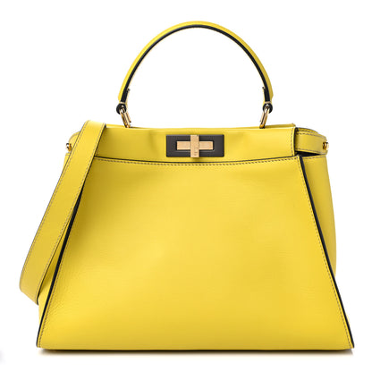 Fendi Vitello Seta Medium Peekaboo Iconic Satchel Cedro 1 of 9