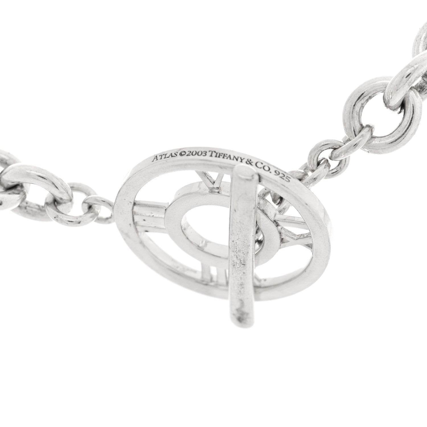 Tiffany Sterling Silver Atlas Toggle Chain Necklace 4 of 6