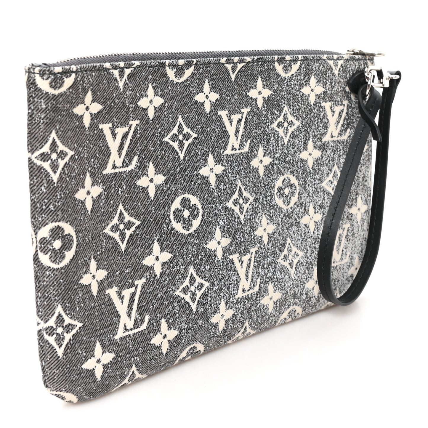 Denim Monogram Jacquard Neverfull MM GM Pochette Gray