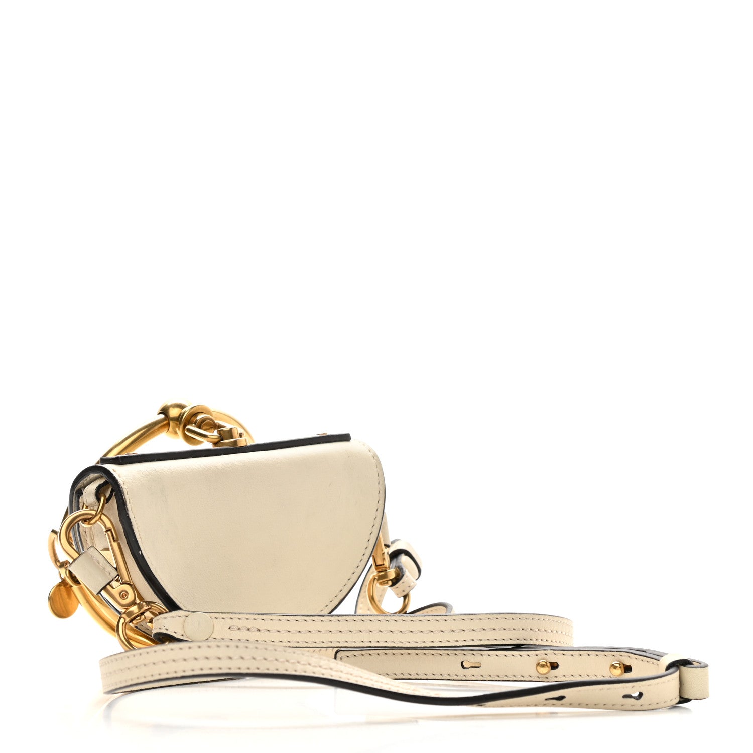 Chloe Calfskin Small Nile Bracelet Minaudiere Bag Off White 3 of 9