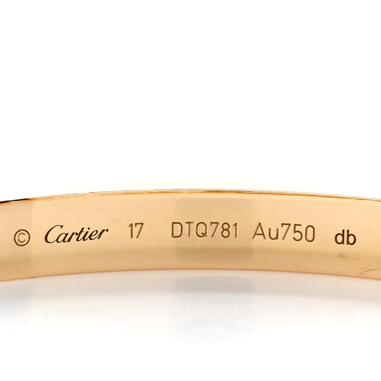 18K Yellow Gold LOVE Bracelet 17