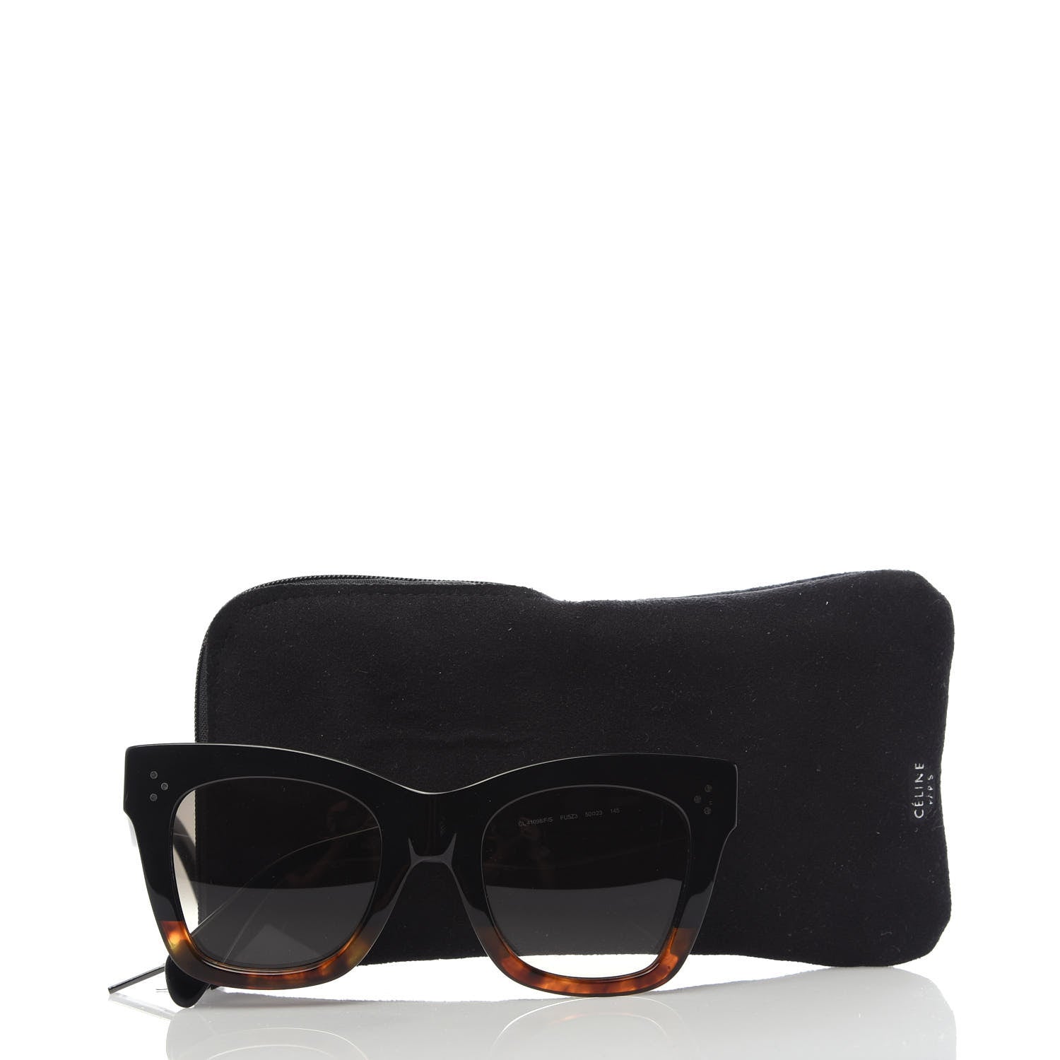 Celine Acetate Catherine Sunglasses CL 41098/F/S Black Havana 7 of 7