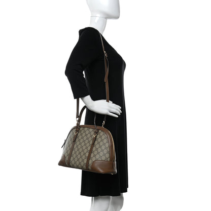 Gucci GG Supreme Monogram Margaux Calfskin Small Nice Top Handle Dome Bag Beige Ebony Acero 3 of 17