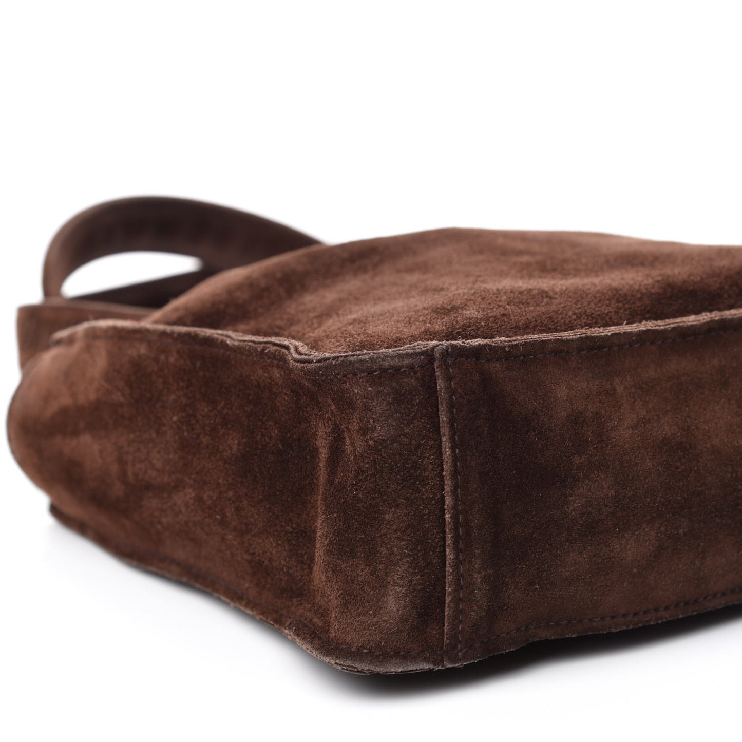 Suede Logo Tote Brown