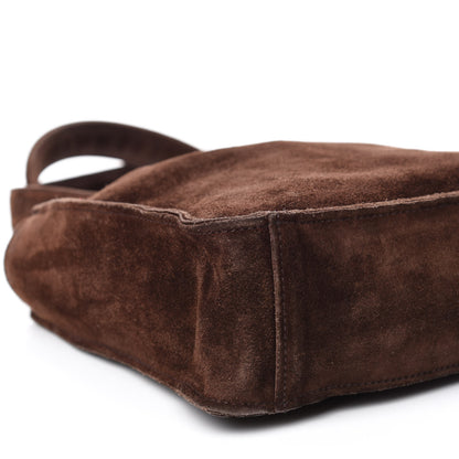 Chanel Suede Logo Tote Brown 6 of 10