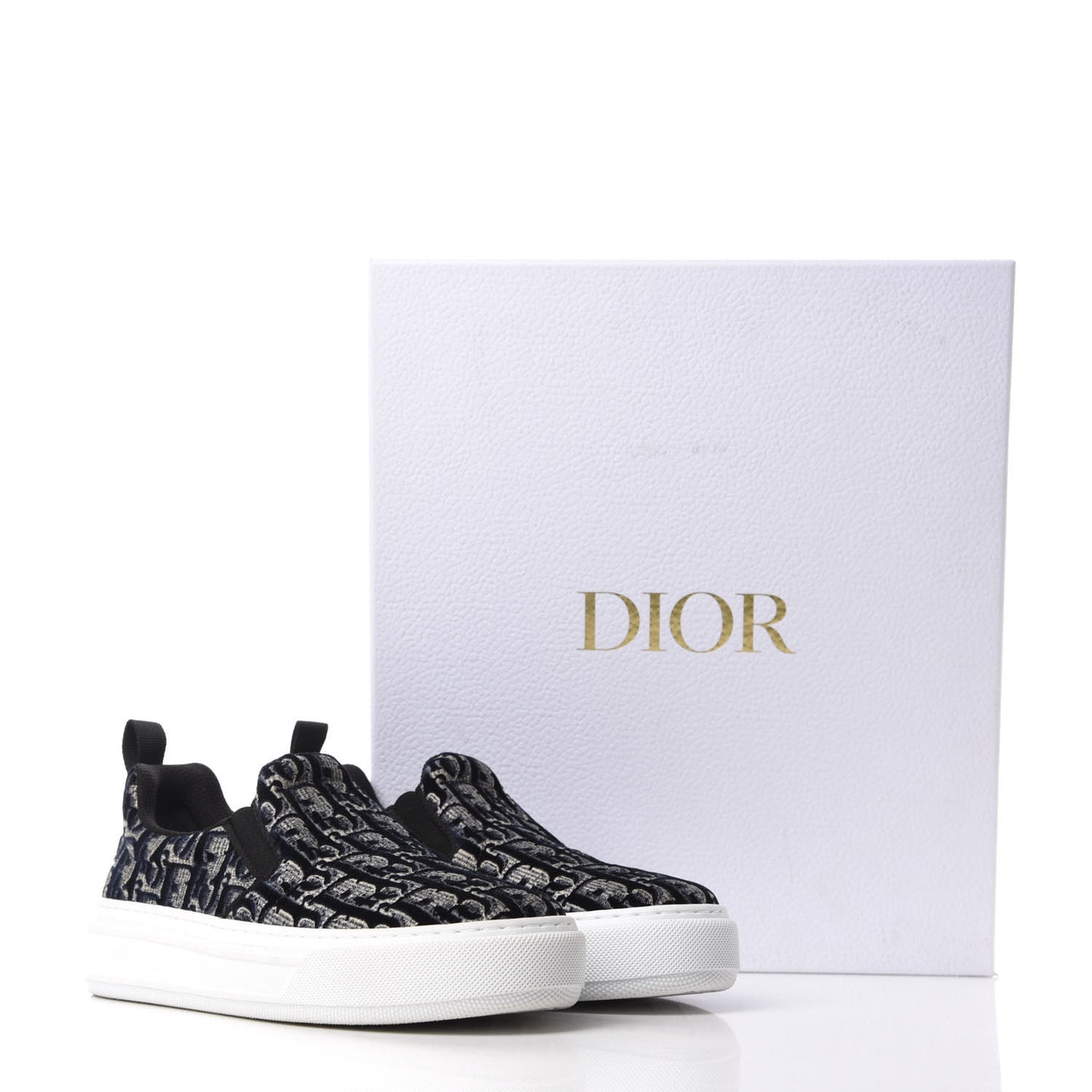 Velvet Oblique Solar Womens Slip On Sneakers 35 Deep Blue