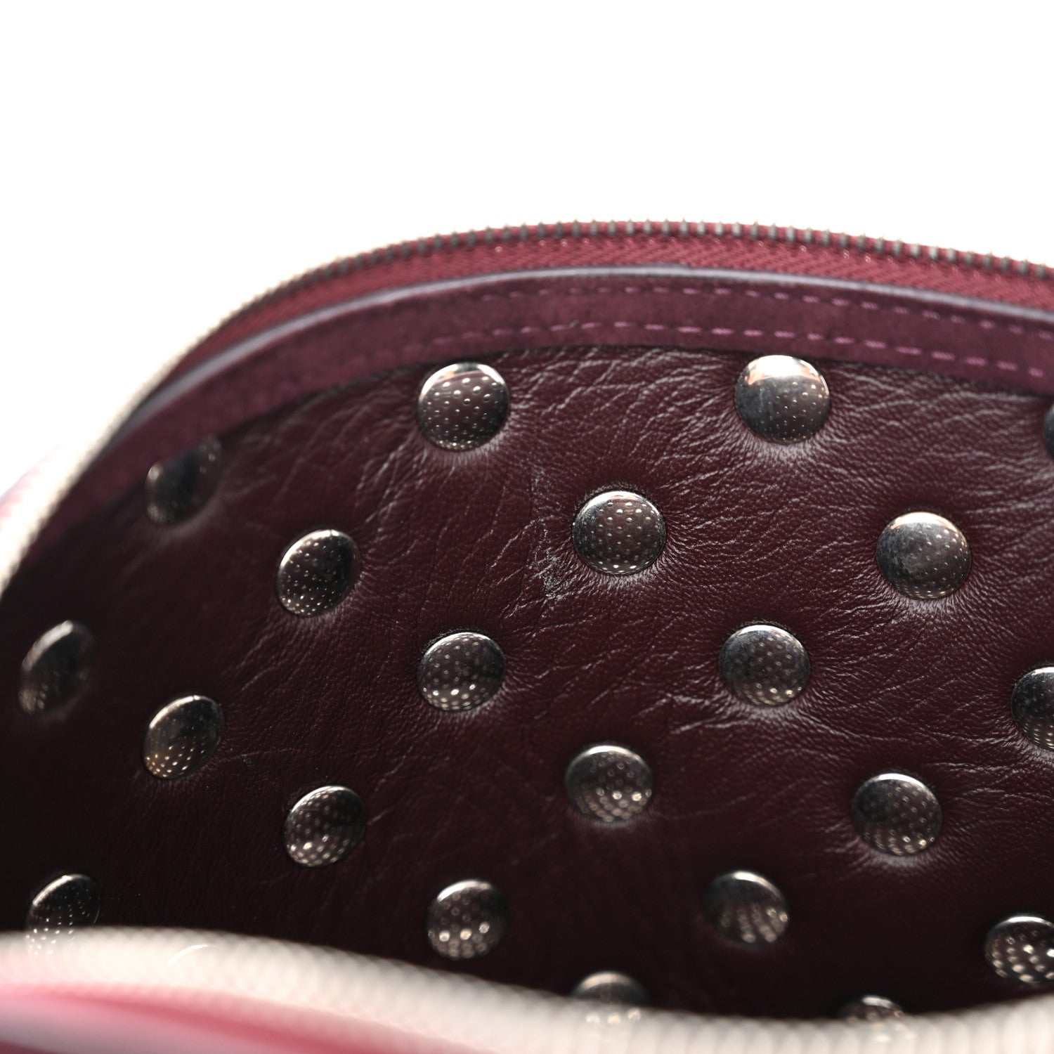 Khaite Suede Studded Lina Crossbody Bag Rouge Noir 9 of 9