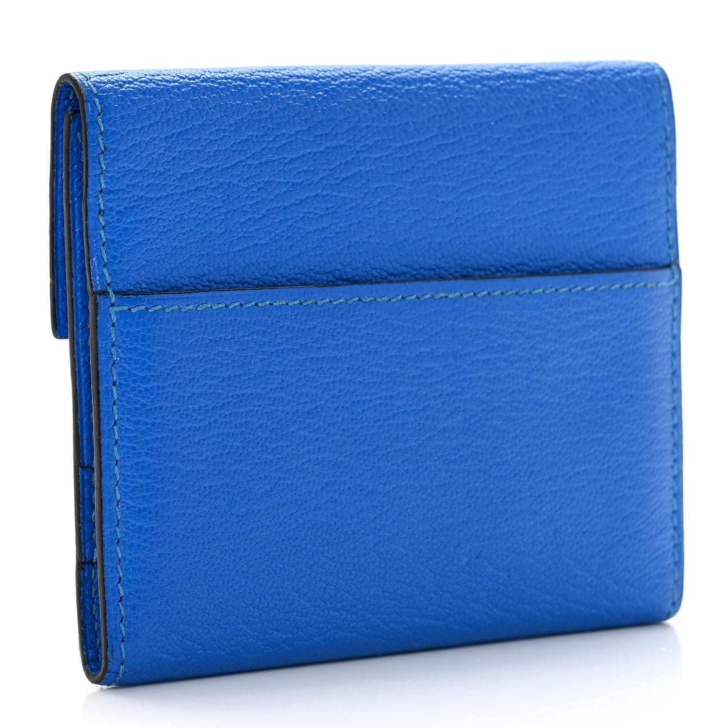 Hermes Chevre Mysore Mini Clic Card Holder Bleu Hydra 3 of 7