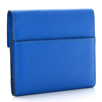 Hermes Chevre Mysore Mini Clic Card Holder Bleu Hydra 3 of 7