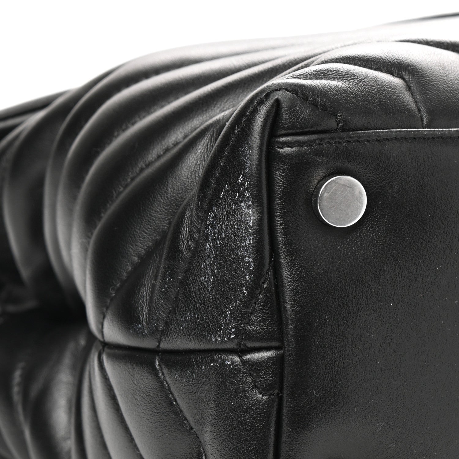 Saint Laurent Calfskin Y Quilted Monogram Large Loulou Chain Satchel Black 12 of 13