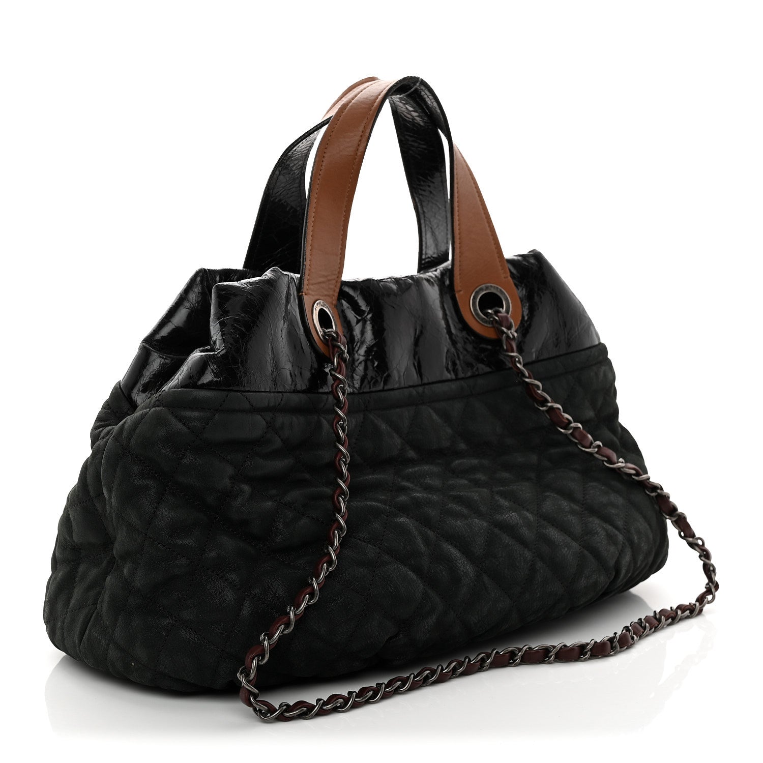 Chanel Iridescent Calfskin Small In The Mix Tote Dark Green 3 of 12