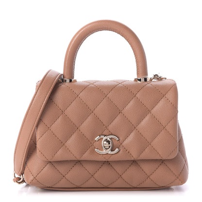 Chanel Caviar Quilted Extra Mini Coco Handle Flap Brown 1 of 10