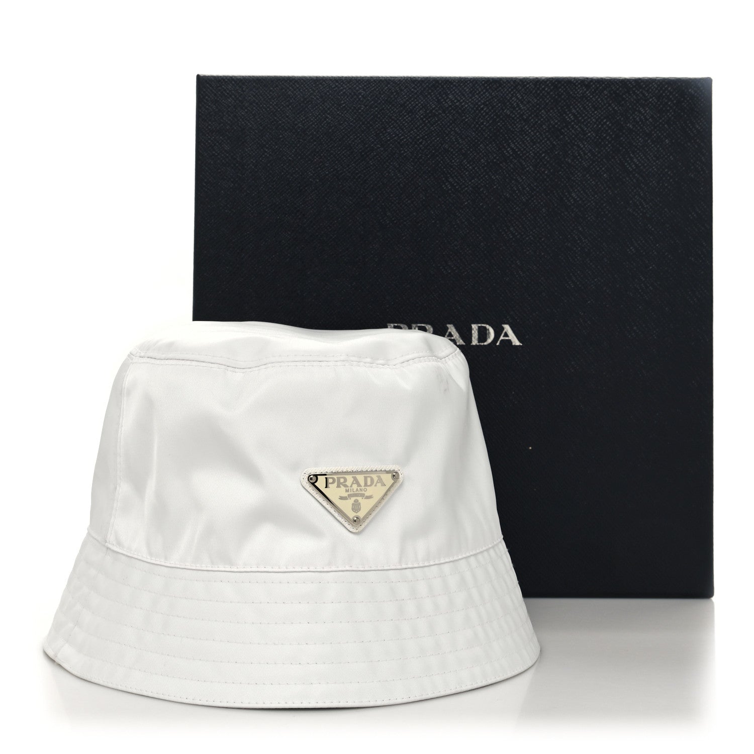 Prada Nylon Bucket Hat M White 10 of 10