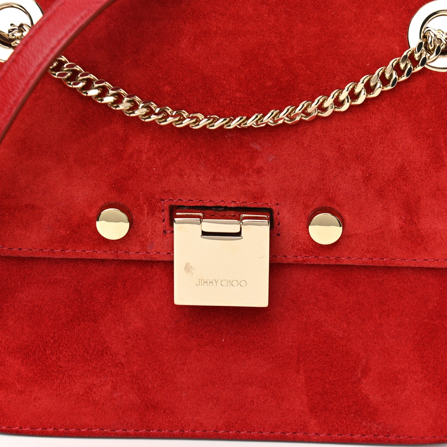Jimmy Choo Suede Rebel Crossbody Bag Red 8 of 10