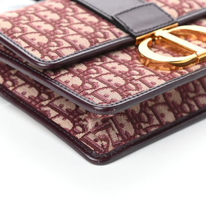Christian Dior Oblique 30 Montaigne Flap Bag Burgundy 8 of 9