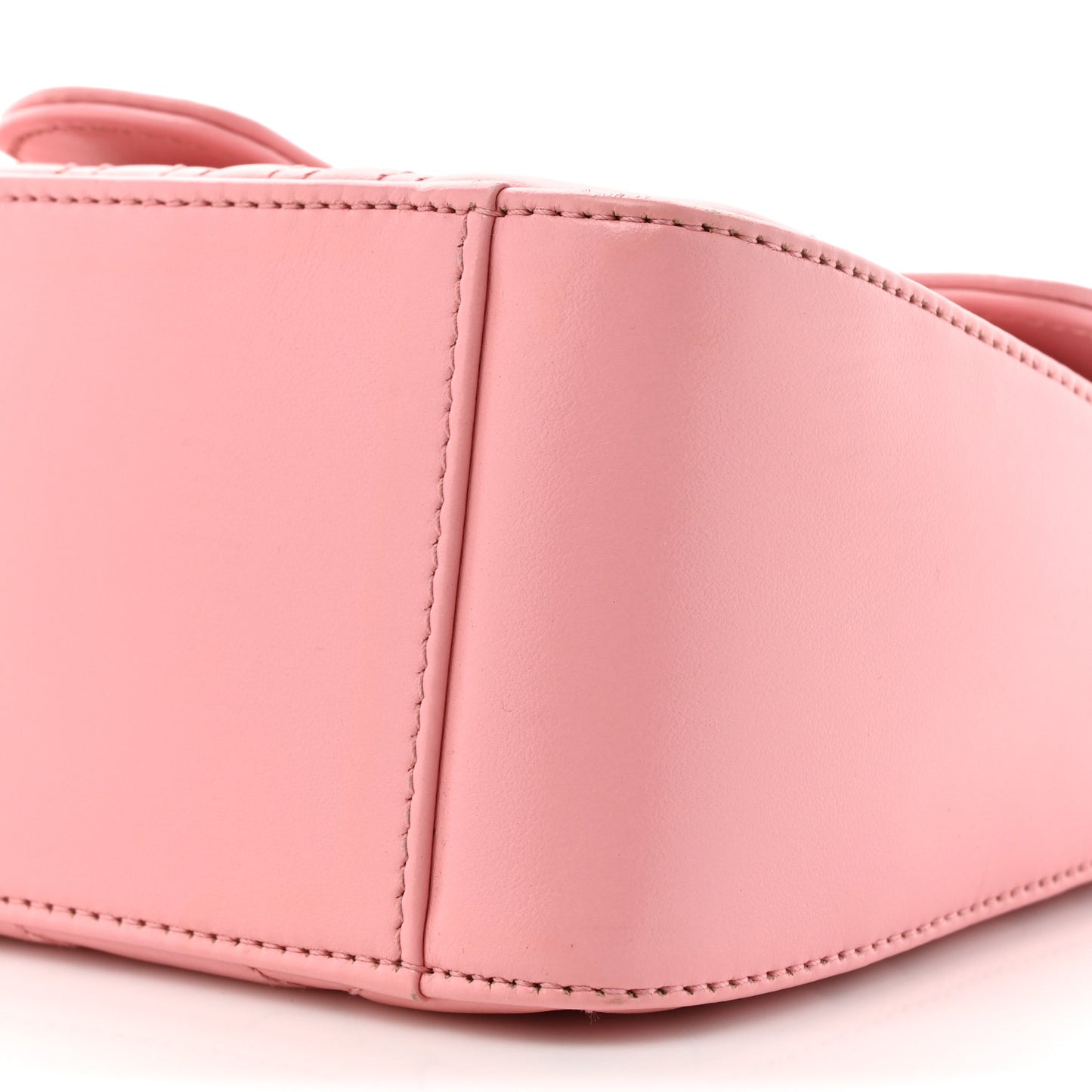Calfskin Matelasse Mini GG Marmont Top Handle Shoulder Bag Wild Rose