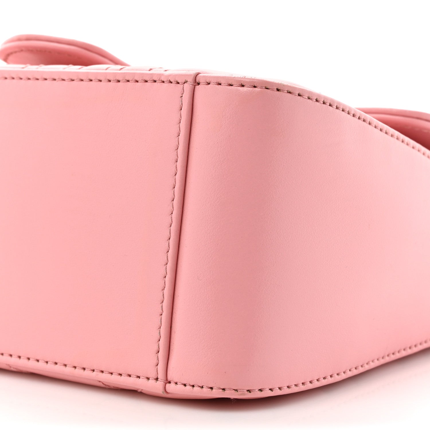 Gucci Calfskin Matelasse Mini GG Marmont Top Handle Shoulder Bag Wild Rose 9 of 14