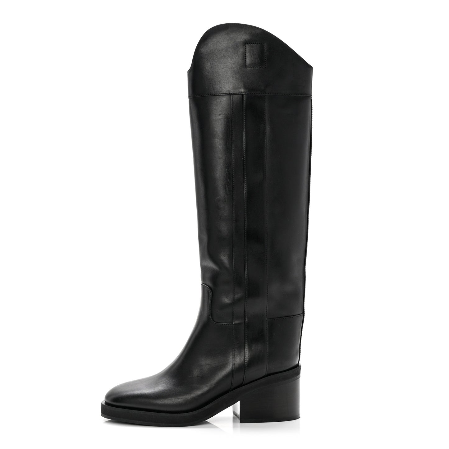 Calfskin Tonya 70 Knee High Boots 38 Black