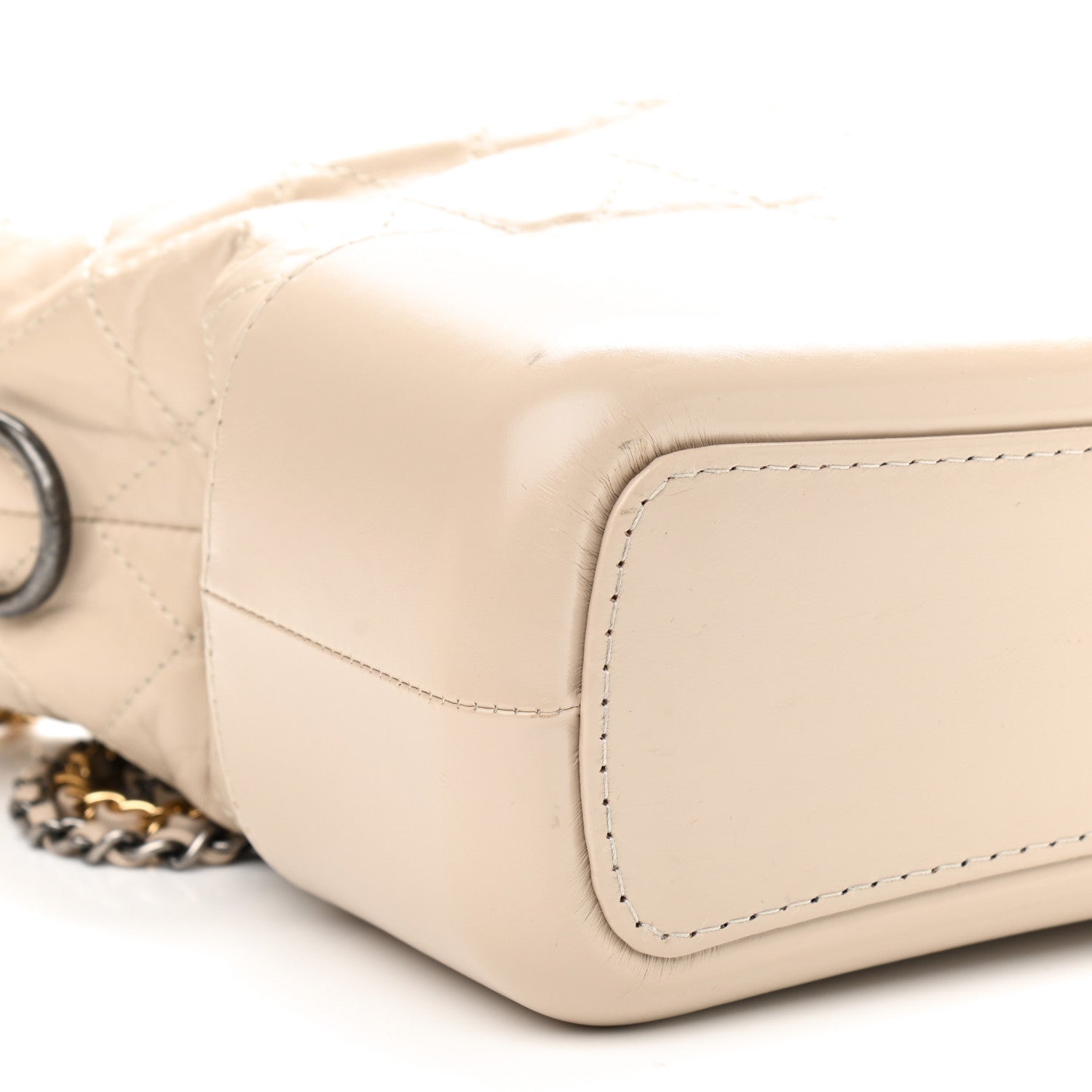 Chanel Aged Calfskin Quilted Medium Gabrielle Hobo Beige 5 of 11