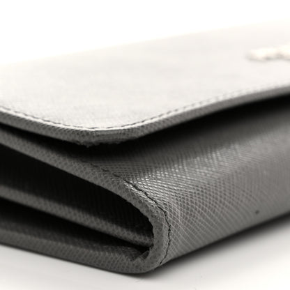 Prada Saffiano Metal Oro Chain Wallet Marmo 9 of 11