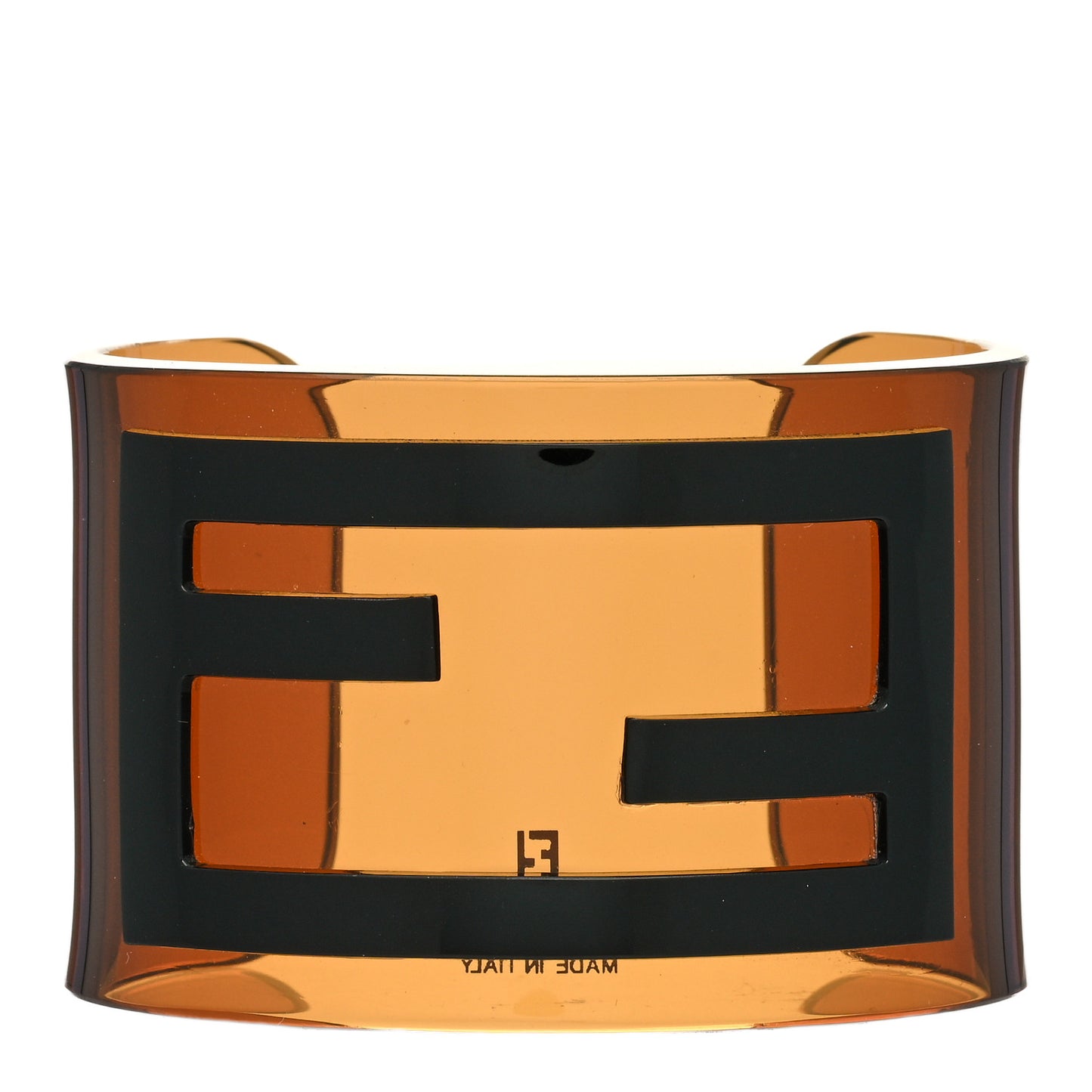 Resin FF Logo Cuff Bracelet Gold