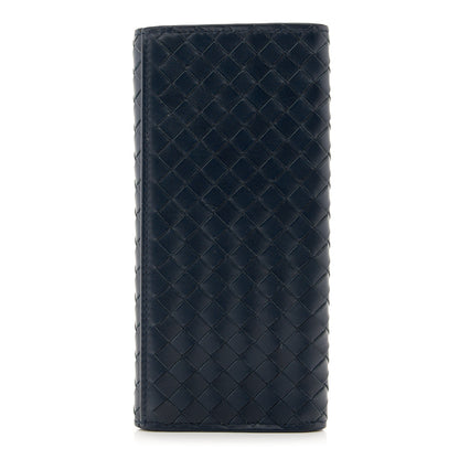 Bottega Veneta Nappa Intrecciato Continental Flap Wallet Blue 1 of 10