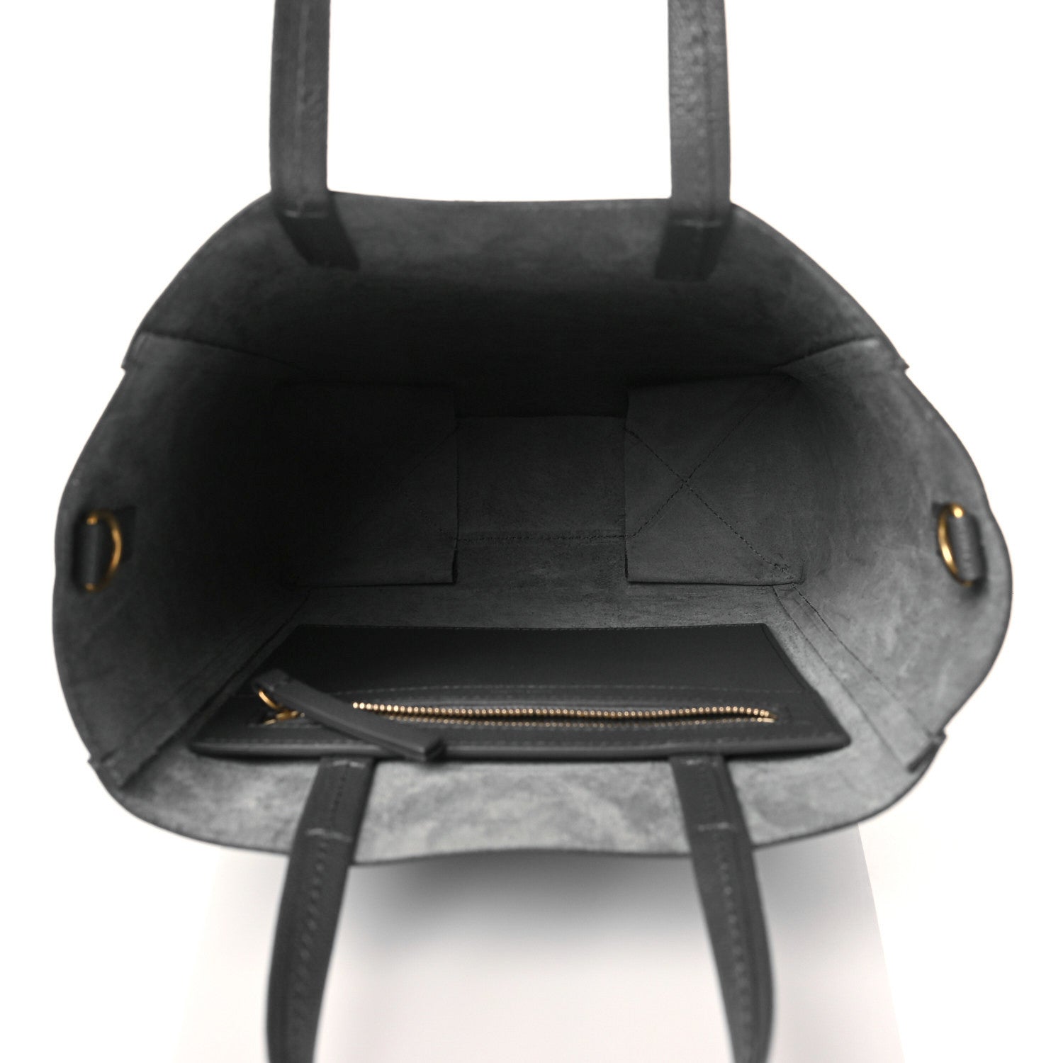 Celine Grained Calfskin Small Vertical Cabas Grey 5 of 10