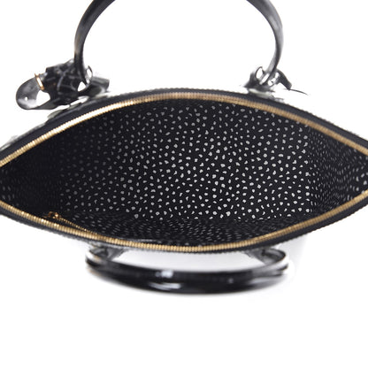 Louis Vuitton Vernis Kusama Infinity Dots Lockit MM Black 5 of 7