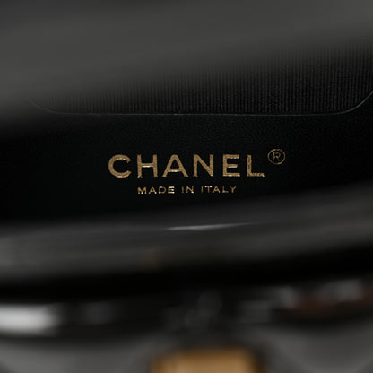 Chanel Patent Quilted Graphic Catch Flap Black 6 of 13