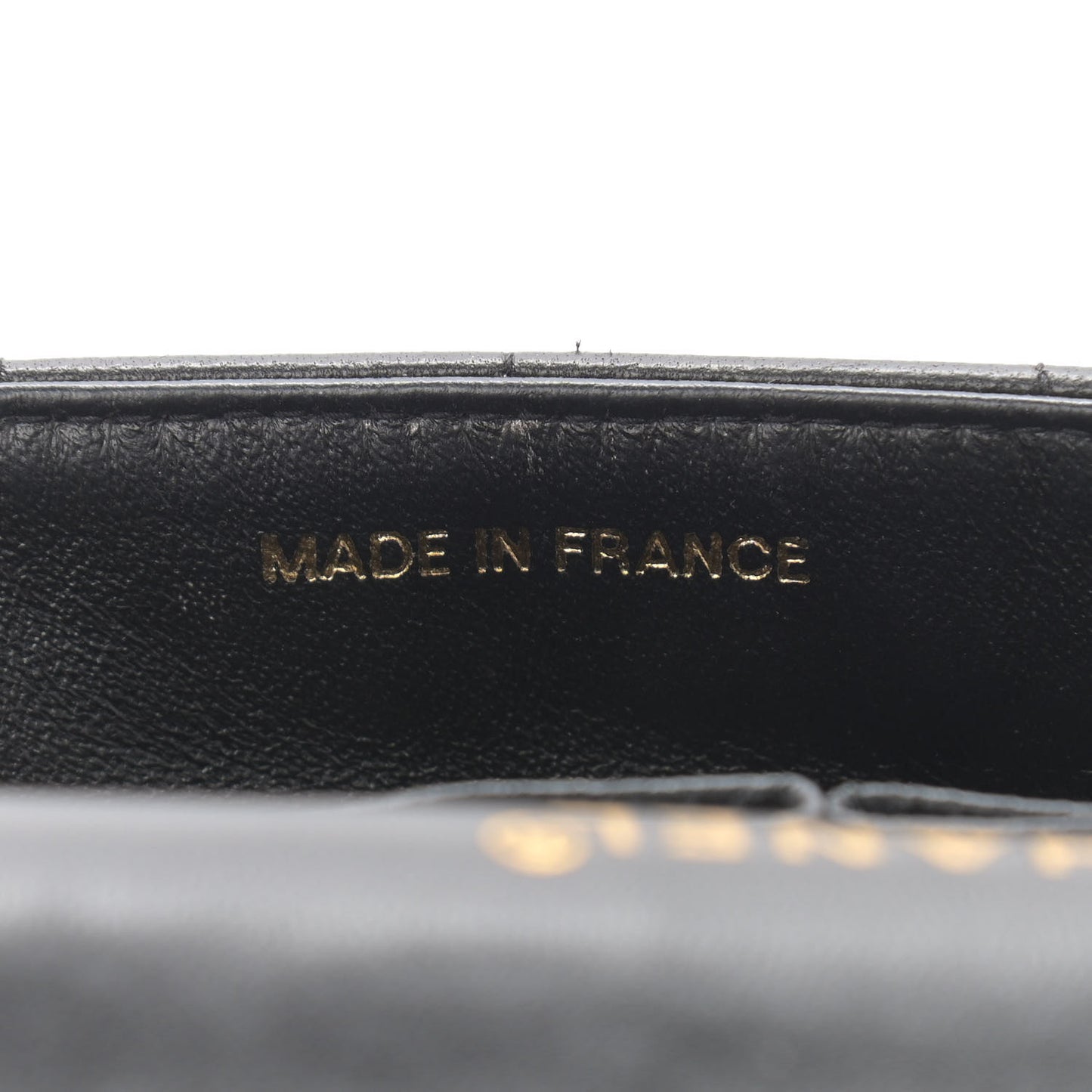 Lambskin East West Chocolate Bar Flap Black