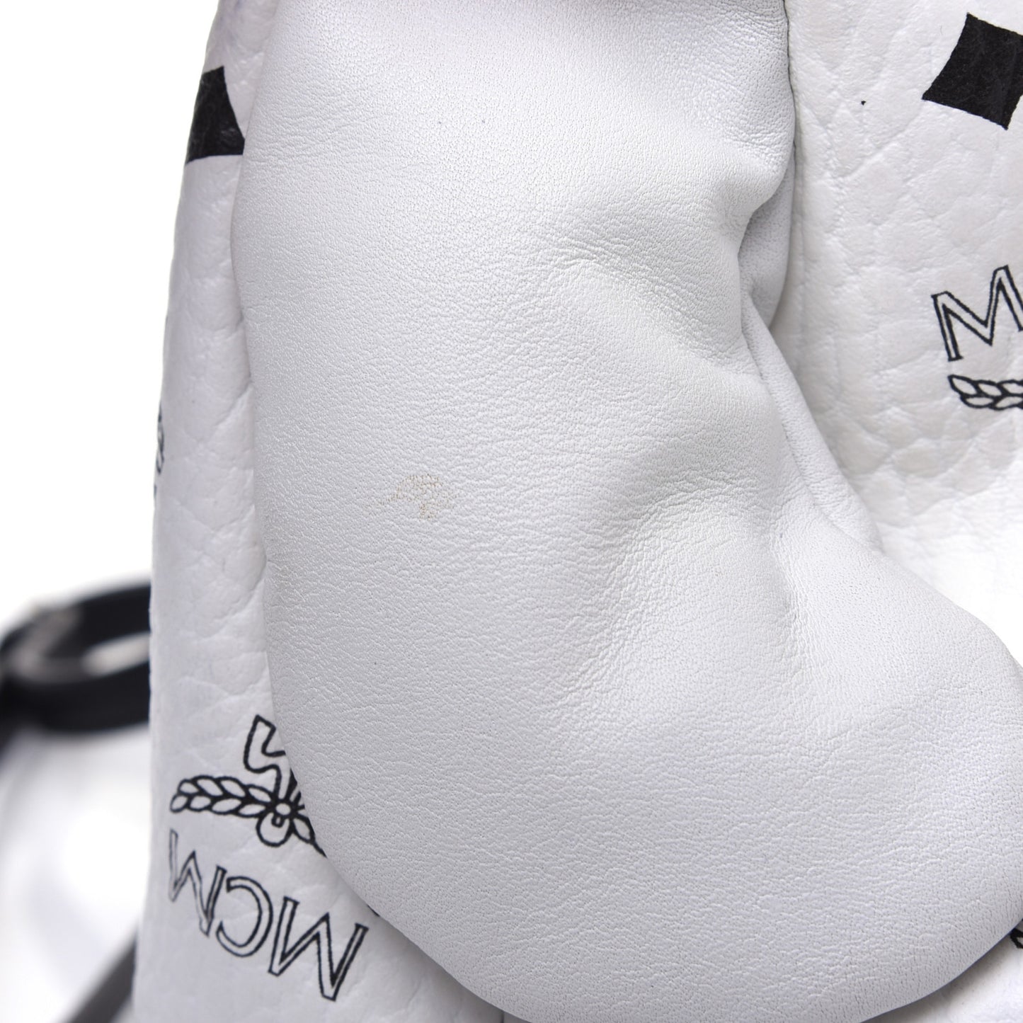 Calfskin Visetos Rabbit Zoo Doll Crossbody White
