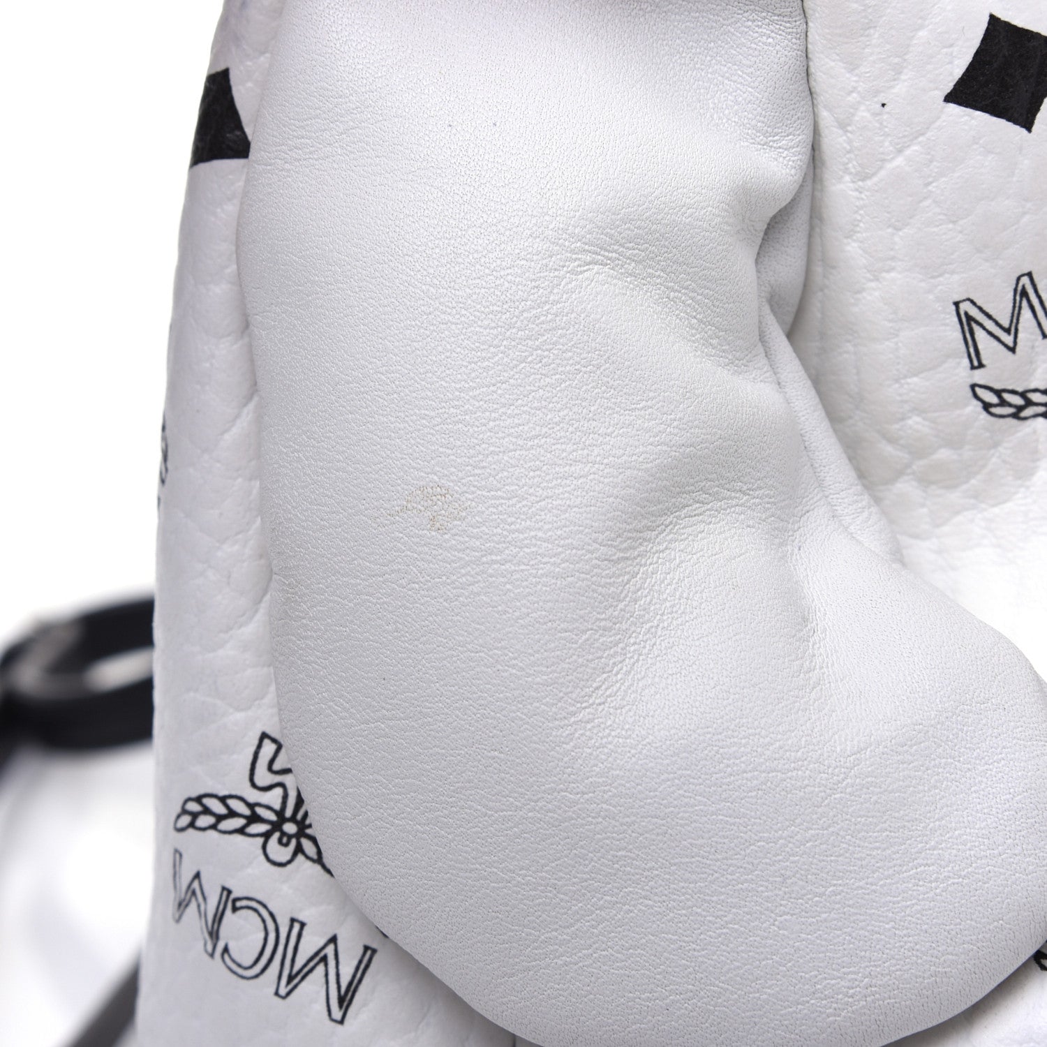 MCM Calfskin Visetos Rabbit Zoo Doll Crossbody White 17 of 20