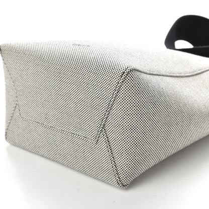 Celine Textured Canvas Small Sangle Bucket Bag Black White 7 of 9