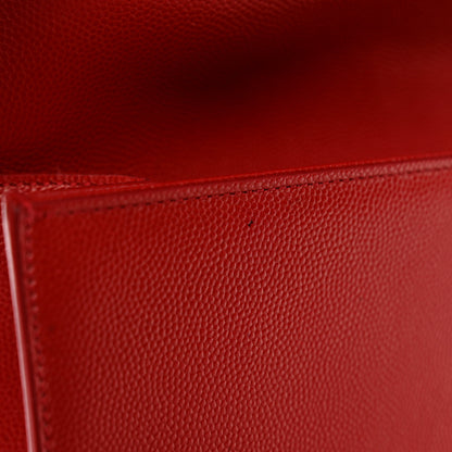 Saint Laurent Grain De Poudre Classic Monogram Cassandre Clutch New Red 8 of 15
