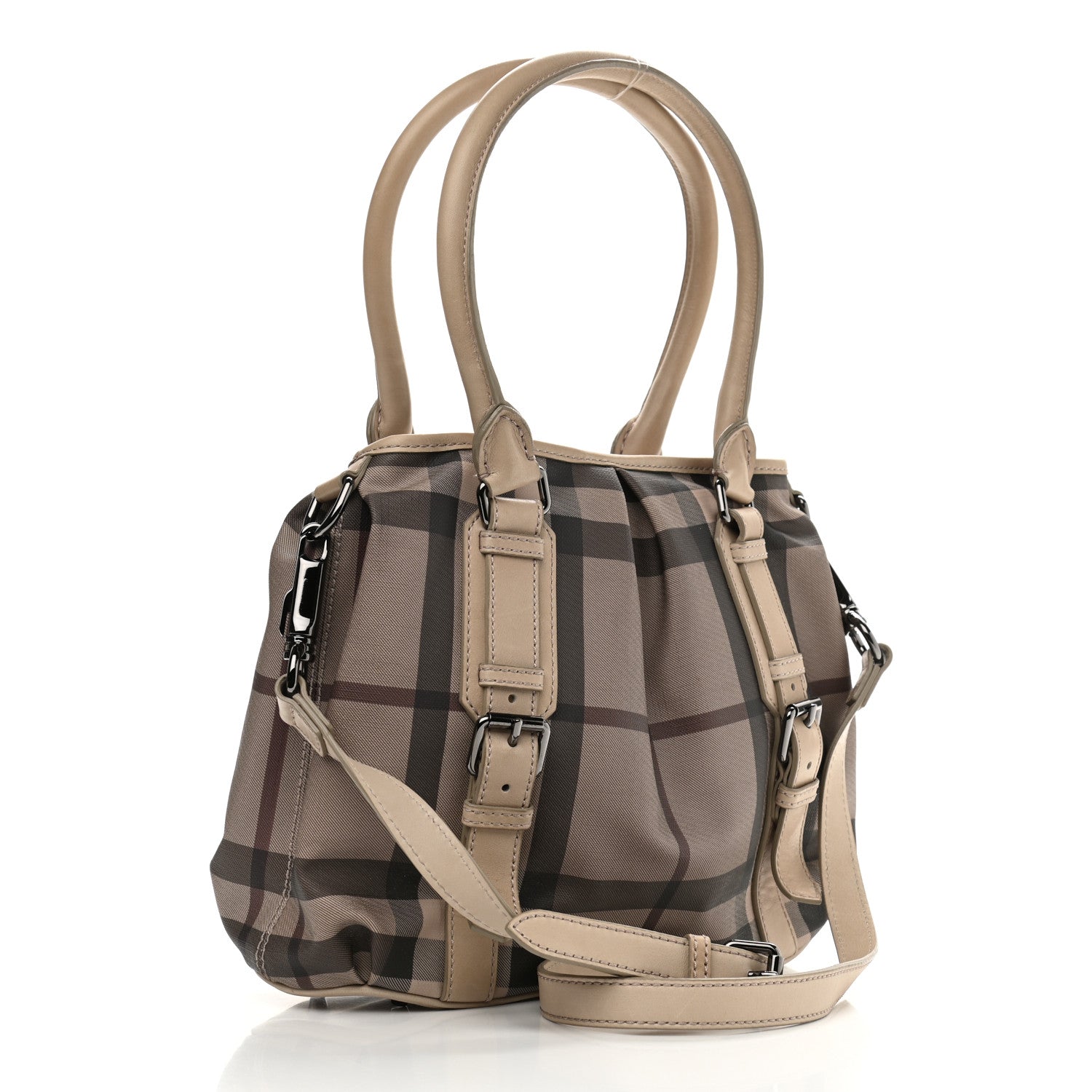 Burberry Smoked Check Small Northfield Tote Trench 3 of 13