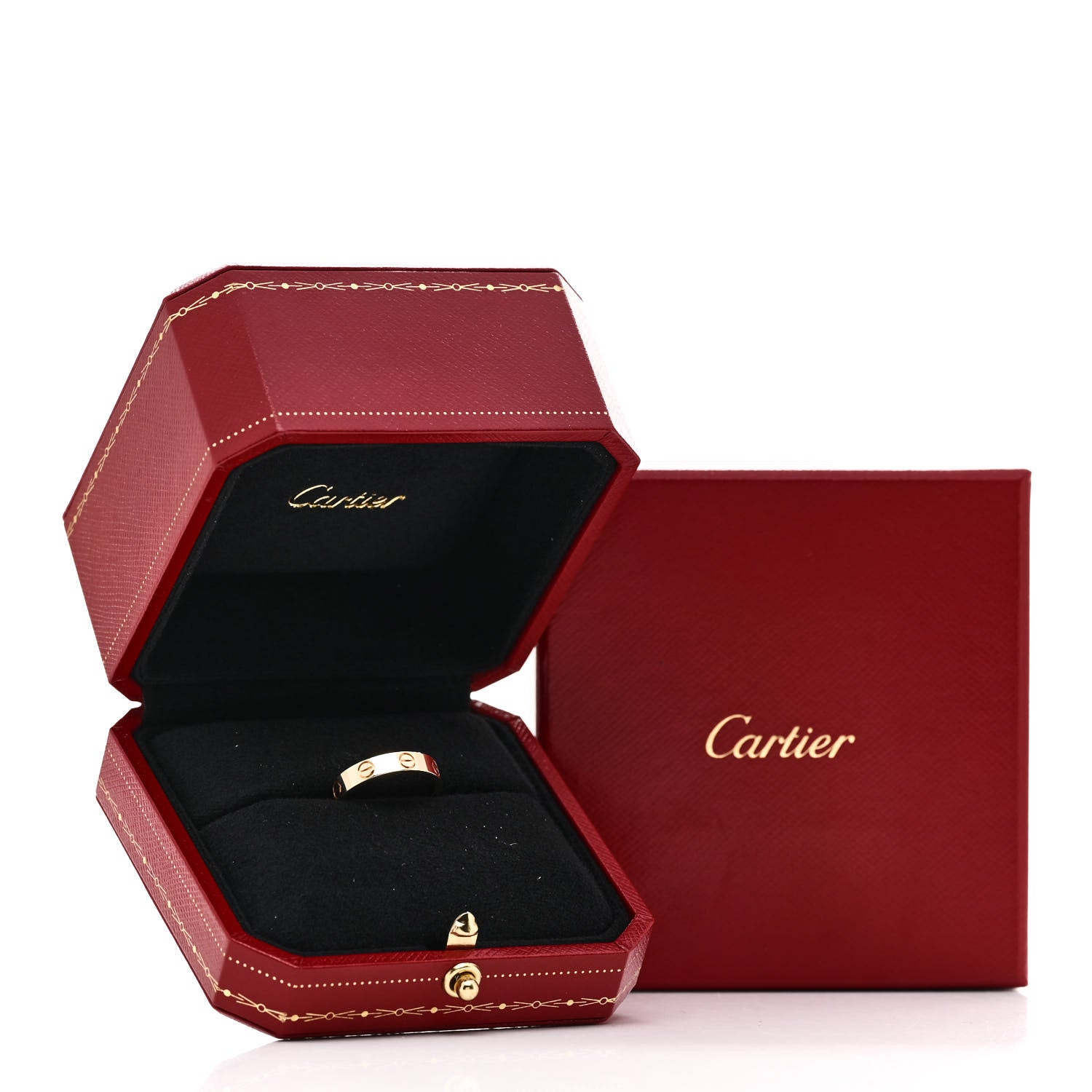 Cartier 18K Yellow Gold 3.5mm LOVE Wedding Band Ring 49 4.75 5 of 5