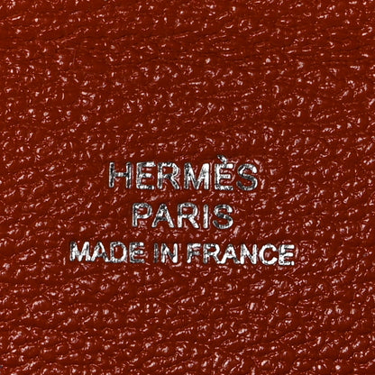 Hermes Chevre Mysore Verso Calvi Card Case Bleu Frida Cuivre 6 of 8