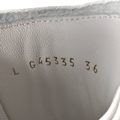Chanel Suede Calfskin Quilted Sneakers 36 White 8 of 9