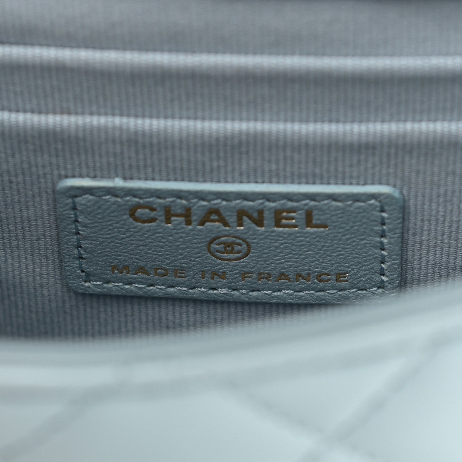 Chanel Lambskin Quilted Top Handle Flap Clutch With Chain Light Blue 5 of 10