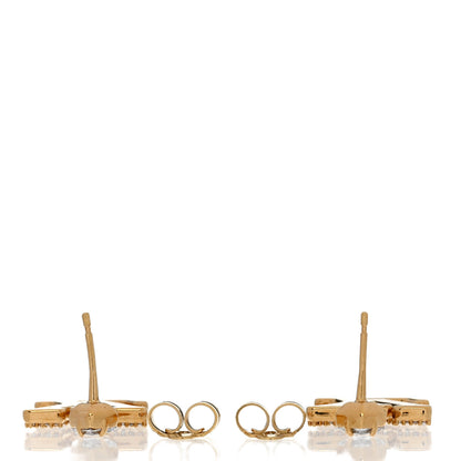Louis Vuitton Crystal Lady LV Earrings Gold 3 of 5