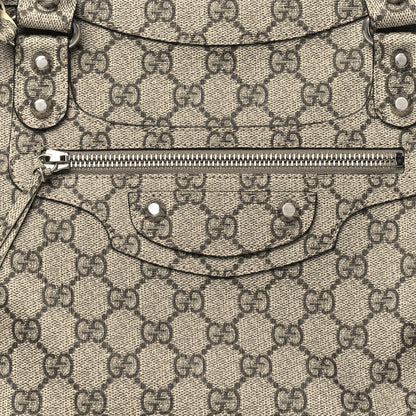 Balenciaga X GUCCI GG Supreme Monogram Neo Classic Silver Hardware City Beige Ebony 9 of 12