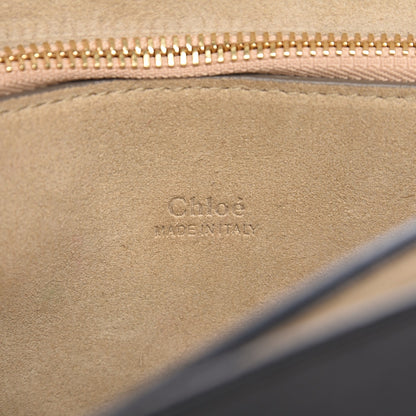 Chloe Calfskin Suede Medium Faye Shoulder Bag Carbon Grey 6 of 7