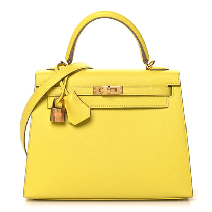 Hermes Epsom Kelly Sellier 25 Lime 1 of 10