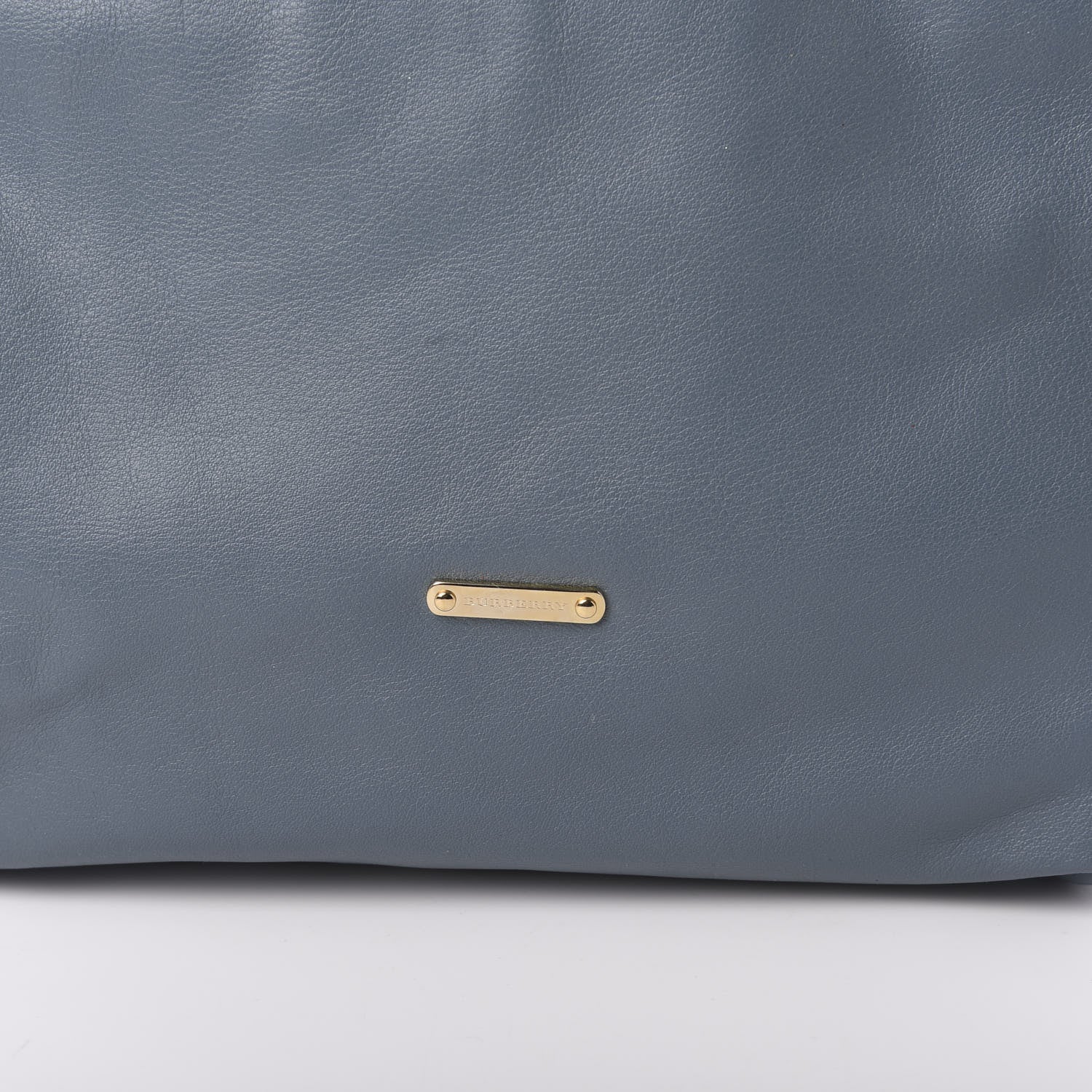Burberry Calfskin Haymarket Check Small Canterbury Tote Slate Blue 10 of 11