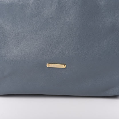 Burberry Calfskin Haymarket Check Small Canterbury Tote Slate Blue 10 of 11