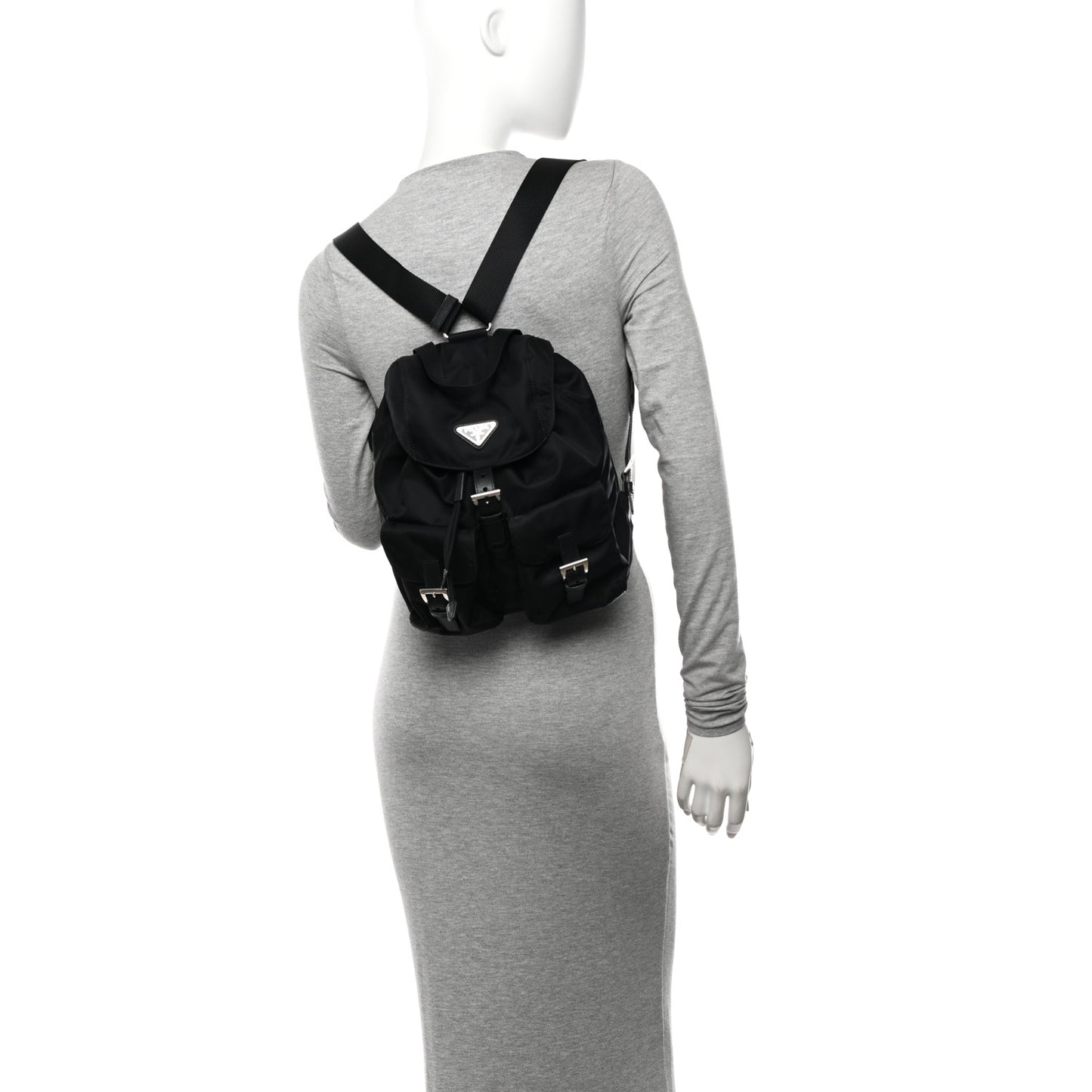 Tessuto Nylon Vela Small Backpack Black
