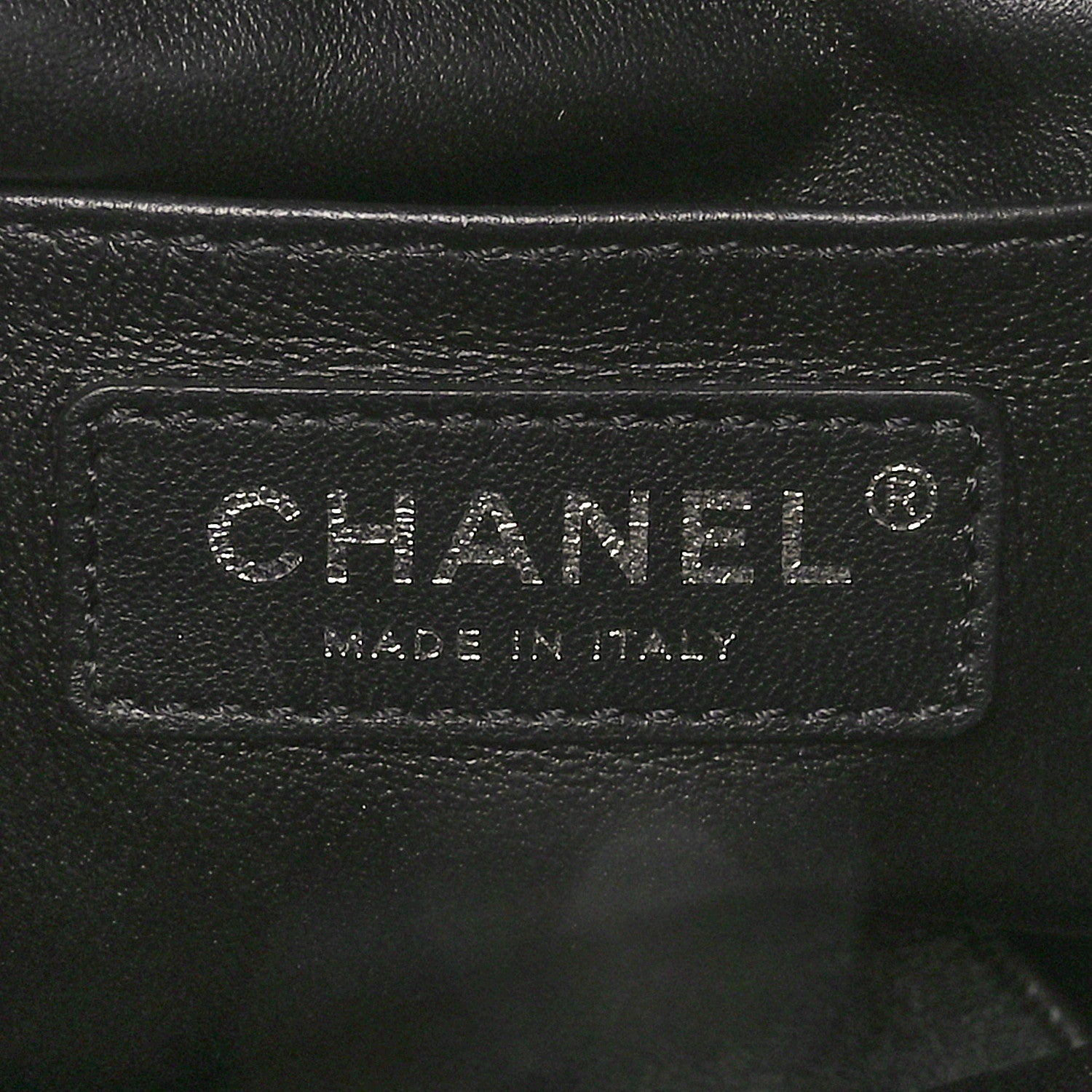 Chanel Lambskin Quilted CC Drawstring Bucket Bag Black 6 of 10