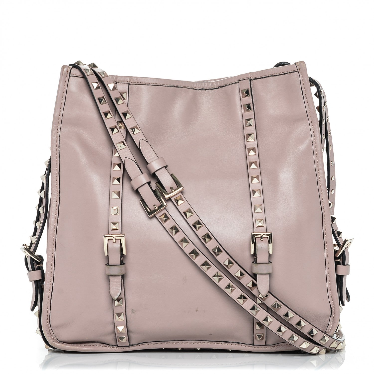 Valentino Garavani Vitello Rockstud Shopper Tote Poudre 1 of 9